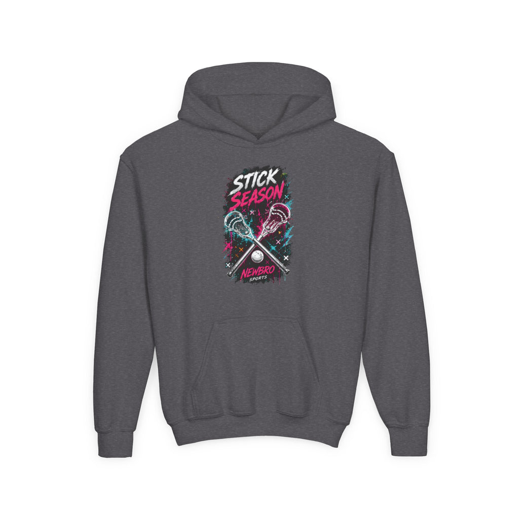 Youth Lacrosse 'Stick Season' Hoodie – Retro Crossed Sticks Design