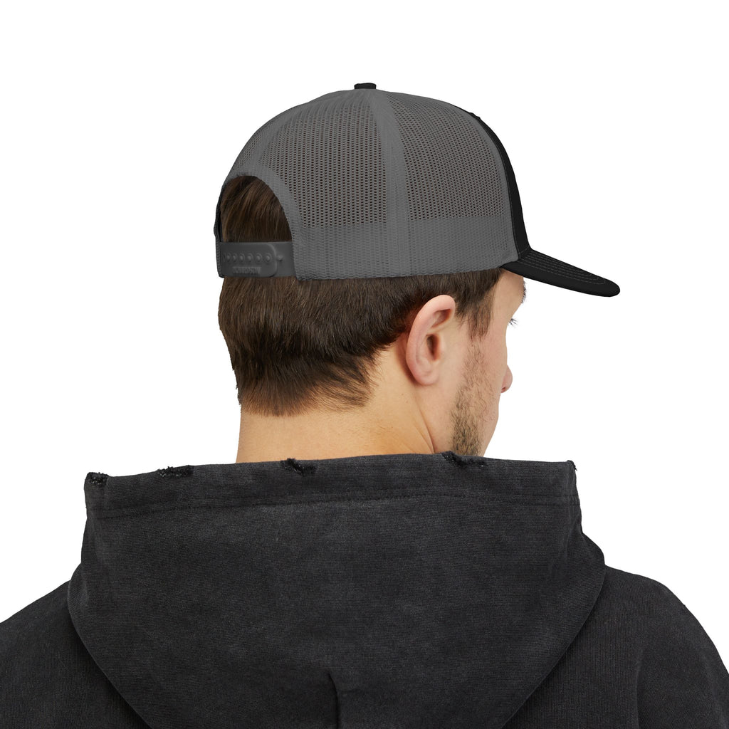 Snapback Trucker Cap — "New Bro Sports" Retro Paint-Style Logo