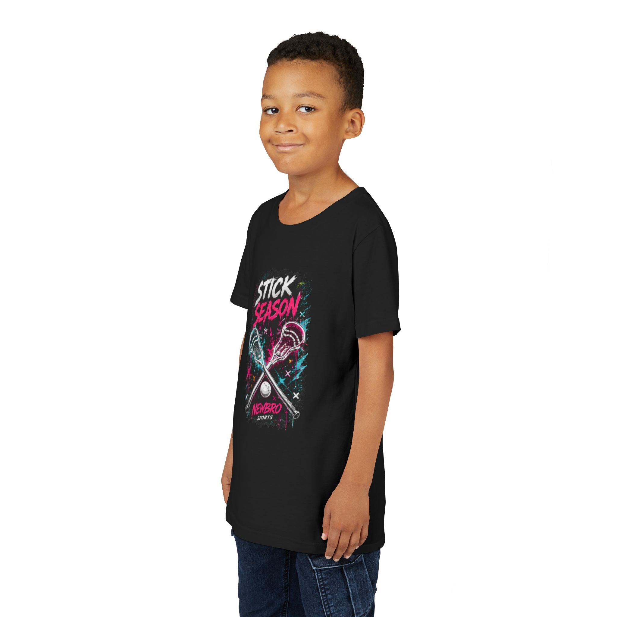 Youth Lacrosse Tee – "Stick Season" Graphic Short Sleeve
