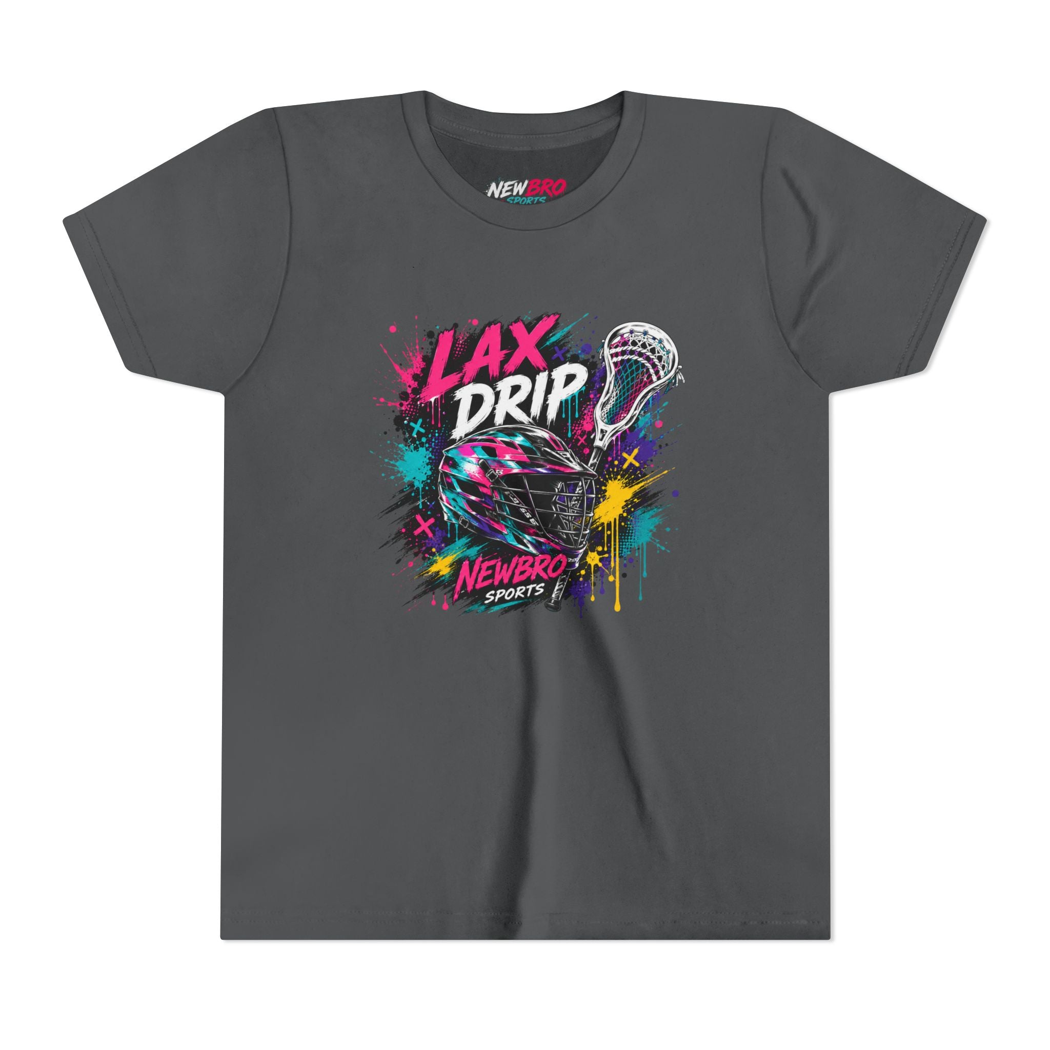Youth Tee - 'LAX DRIP' Colorful Graffiti Lacrosse Tee