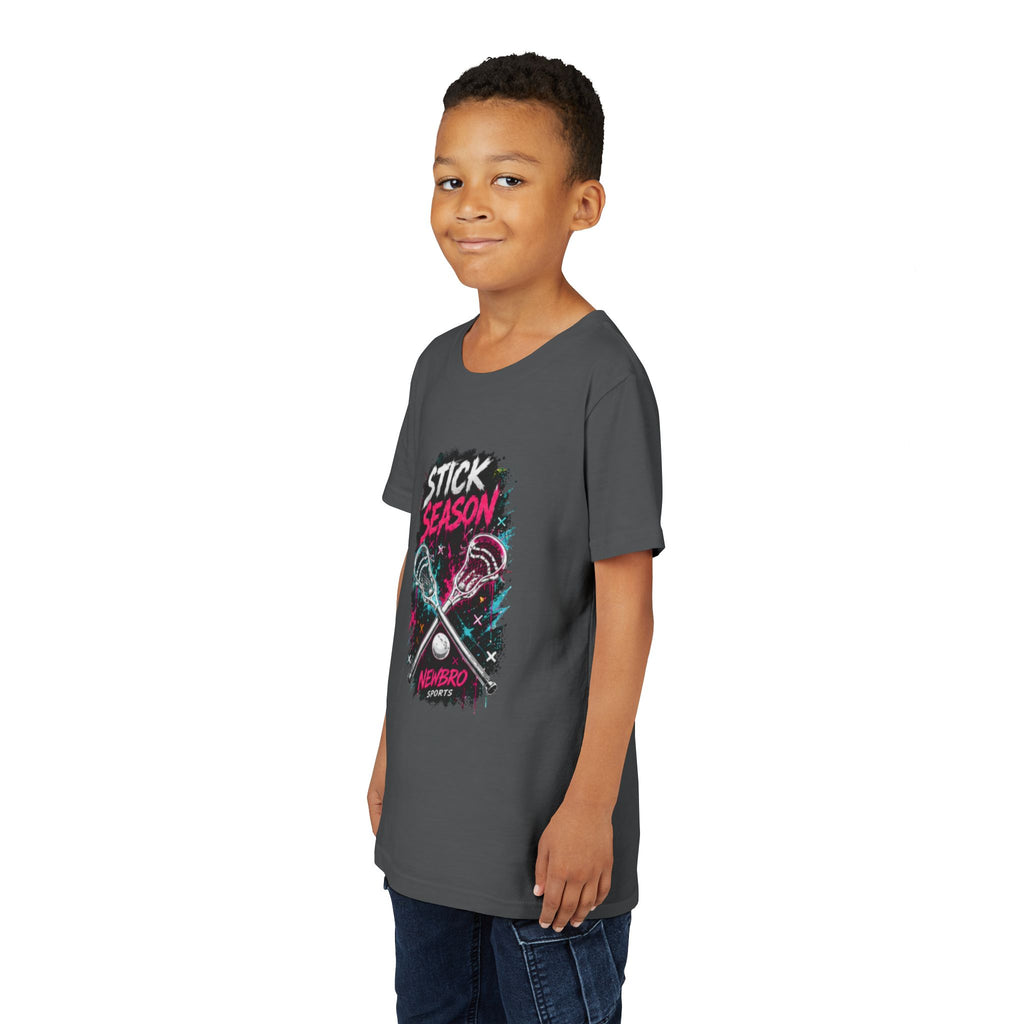 Youth Lacrosse Tee – "Stick Season" Graphic Short Sleeve
