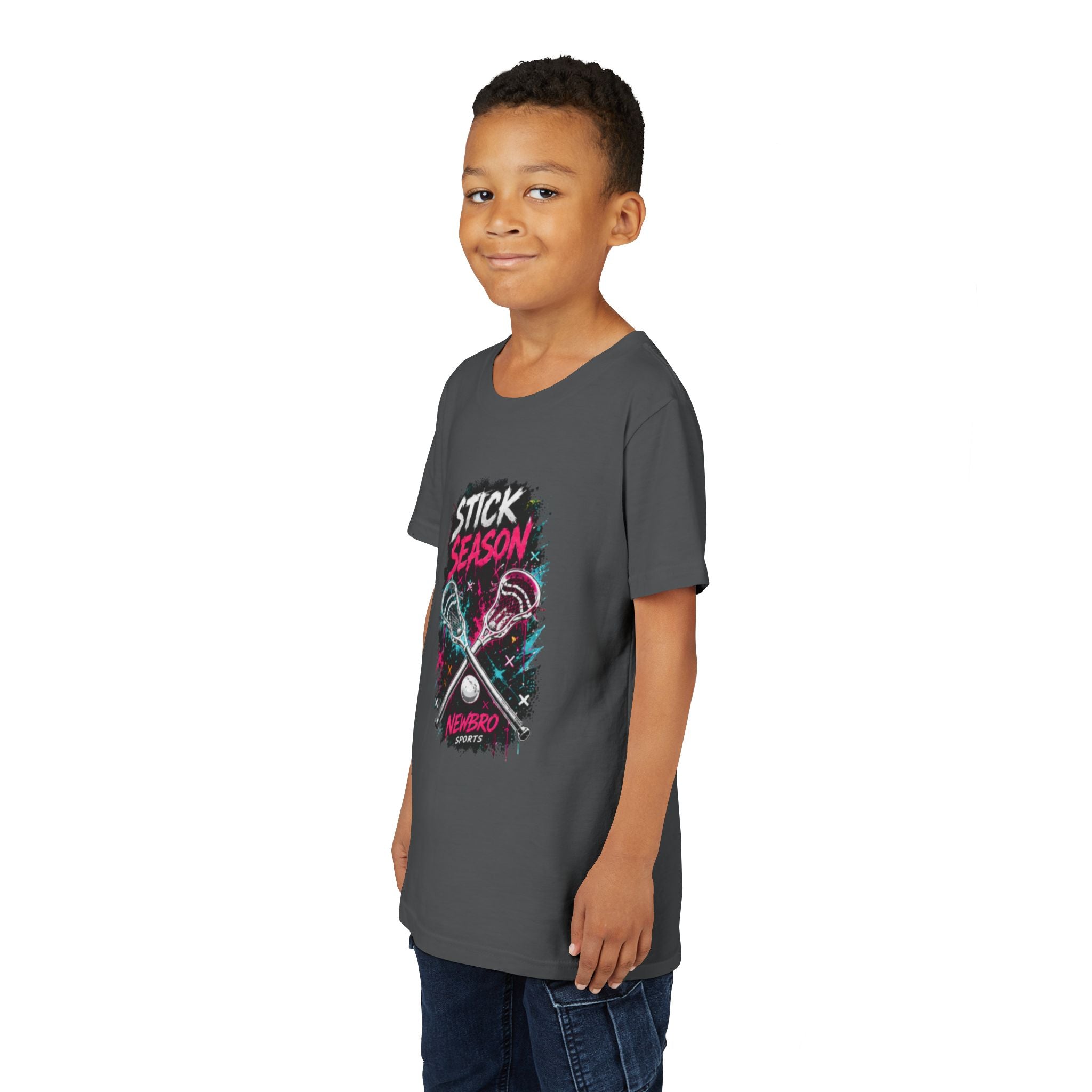 Youth Lacrosse Tee – "Stick Season" Graphic Short Sleeve