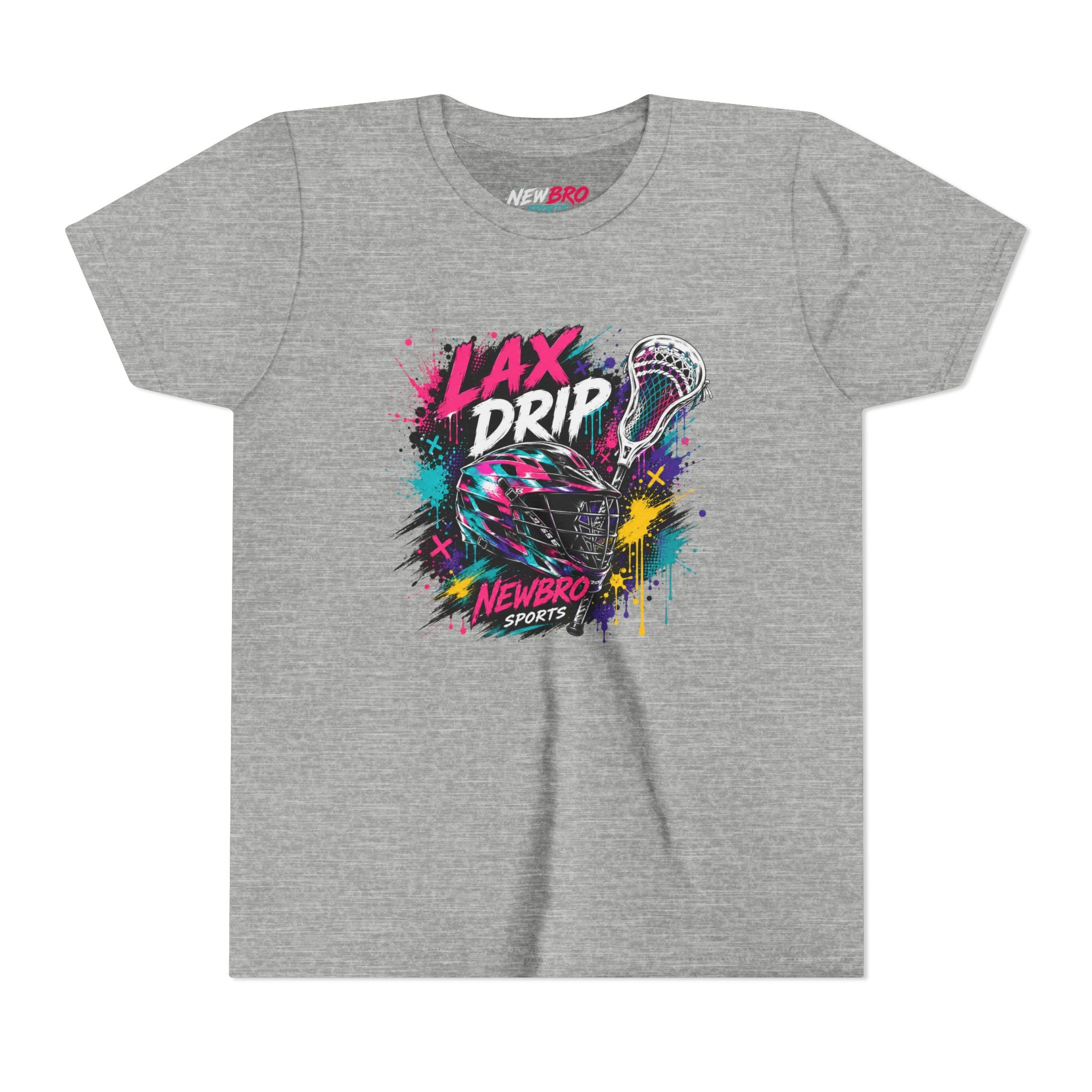 Youth Tee - 'LAX DRIP' Colorful Graffiti Lacrosse Tee