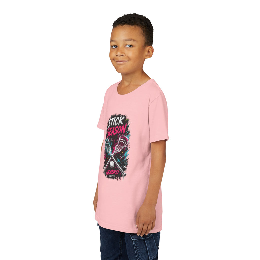 Youth Lacrosse Tee – "Stick Season" Graphic Short Sleeve