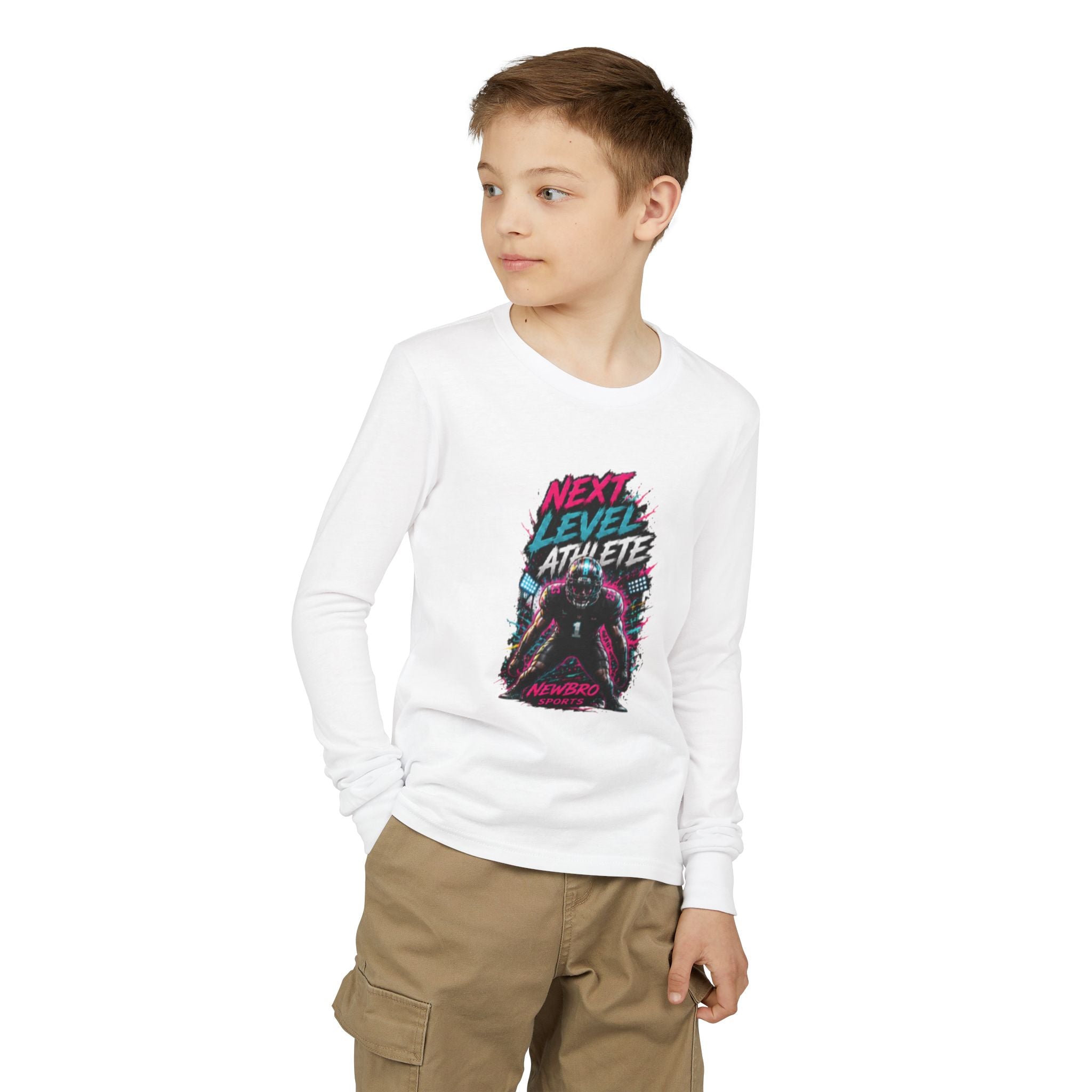 Next Level Athlete Youth Long Sleeve Tee — Retro Gamer Sports Graphic Shirt