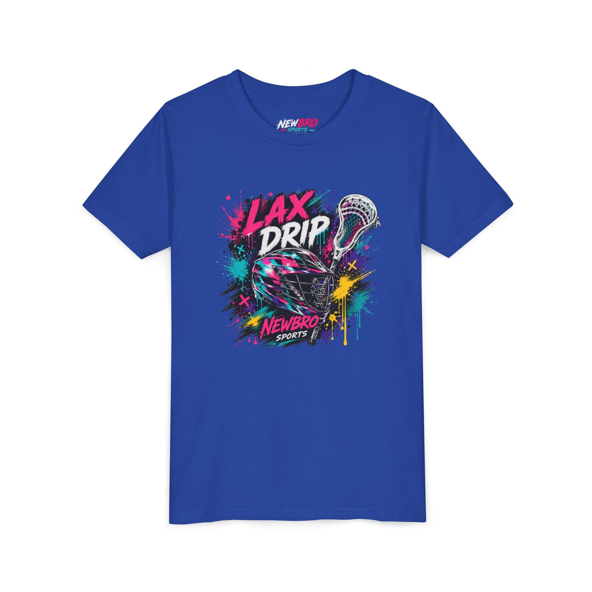 Youth Tee - 'LAX DRIP' Colorful Graffiti Lacrosse Tee