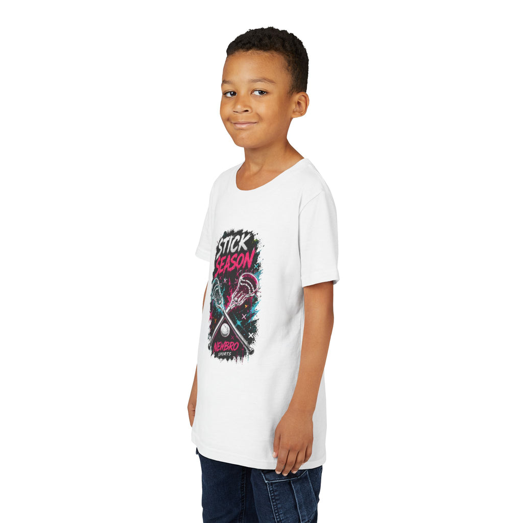 Youth Lacrosse Tee – "Stick Season" Graphic Short Sleeve