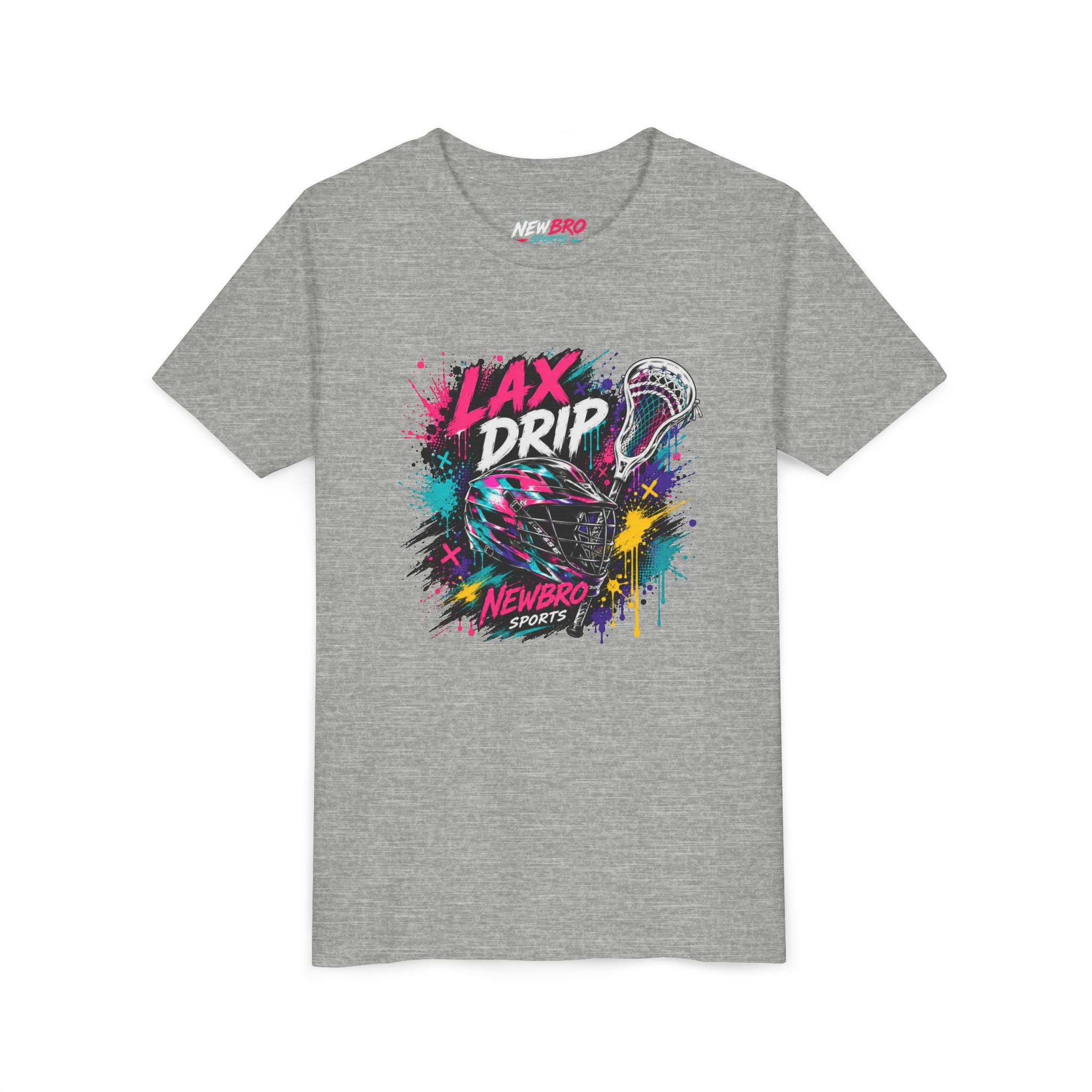 Youth Tee - 'LAX DRIP' Colorful Graffiti Lacrosse Tee