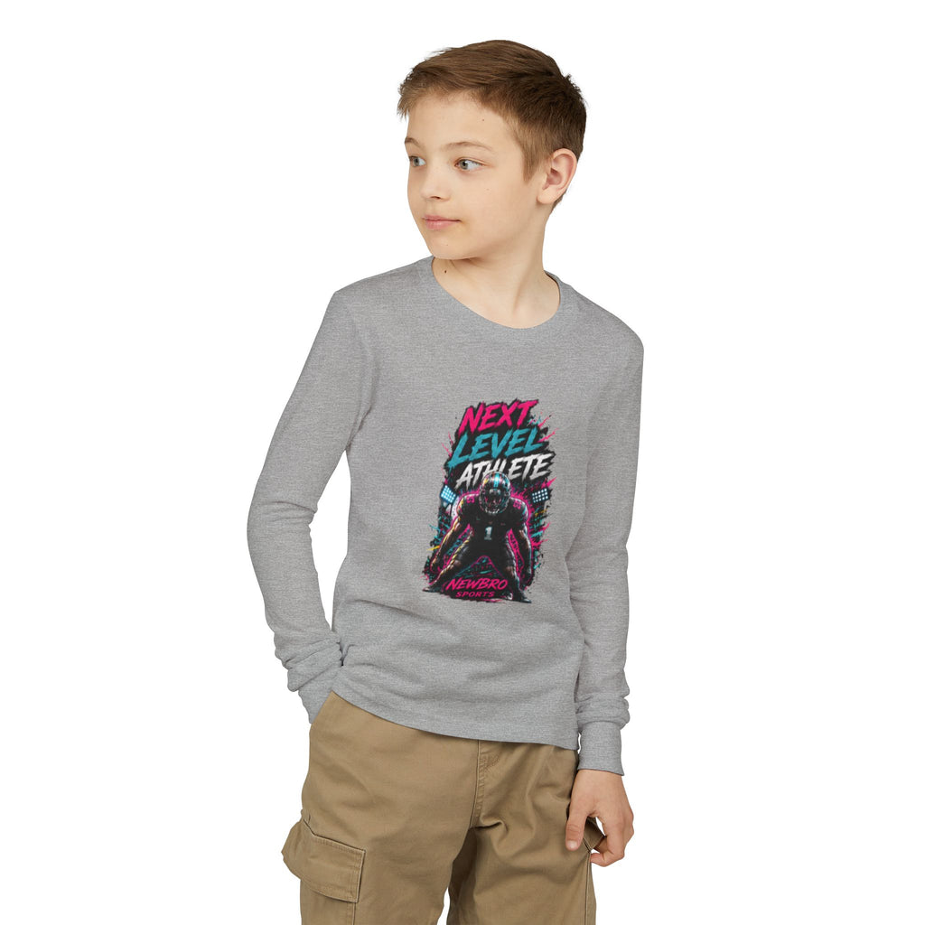 Next Level Athlete Youth Long Sleeve Tee — Retro Gamer Sports Graphic Shirt