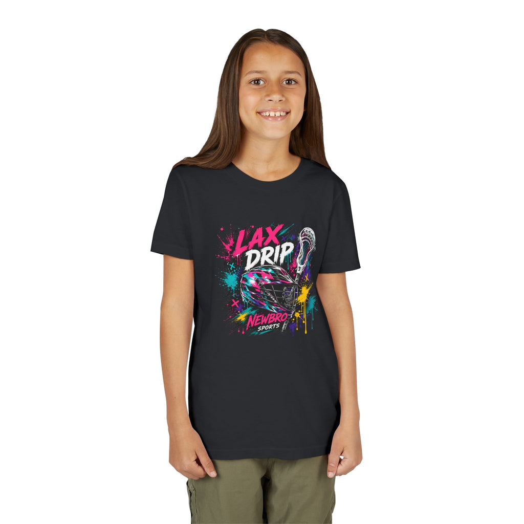 Youth Tee - 'LAX DRIP' Colorful Graffiti Lacrosse Tee