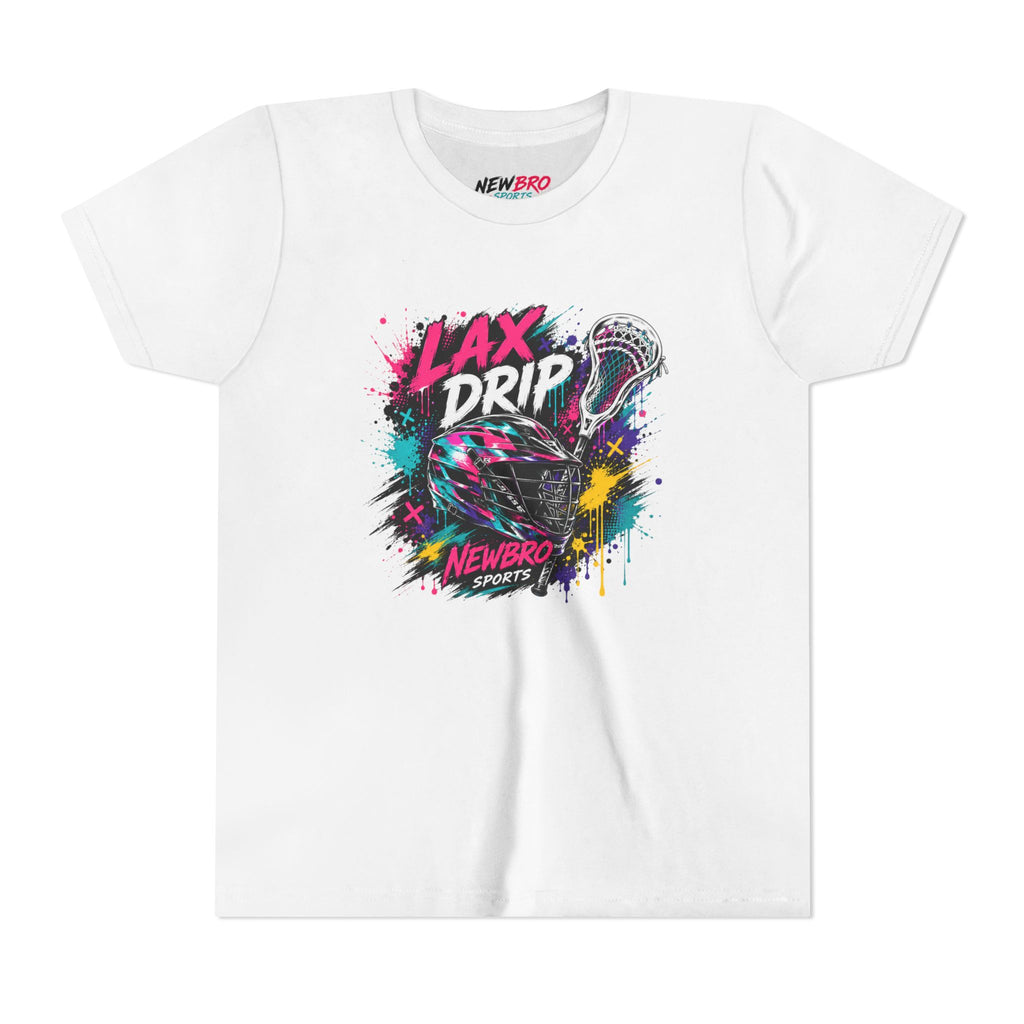 Youth Tee - 'LAX DRIP' Colorful Graffiti Lacrosse Tee
