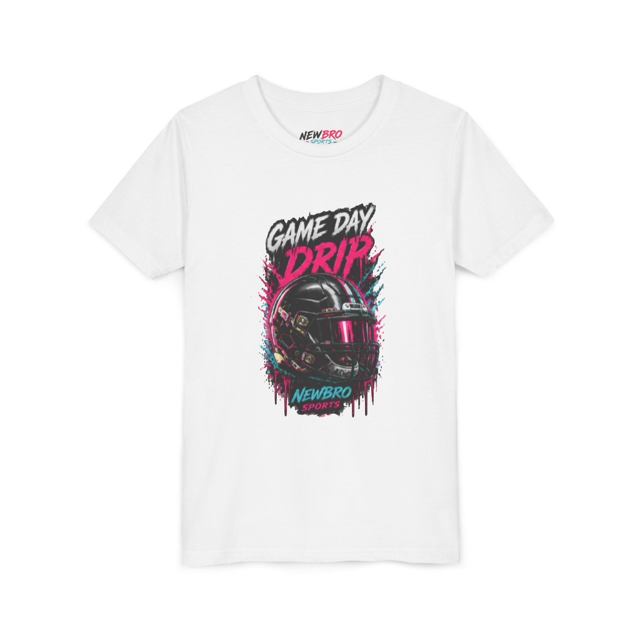 Youth Tee — "Game Day Drip" Helmet Graphic