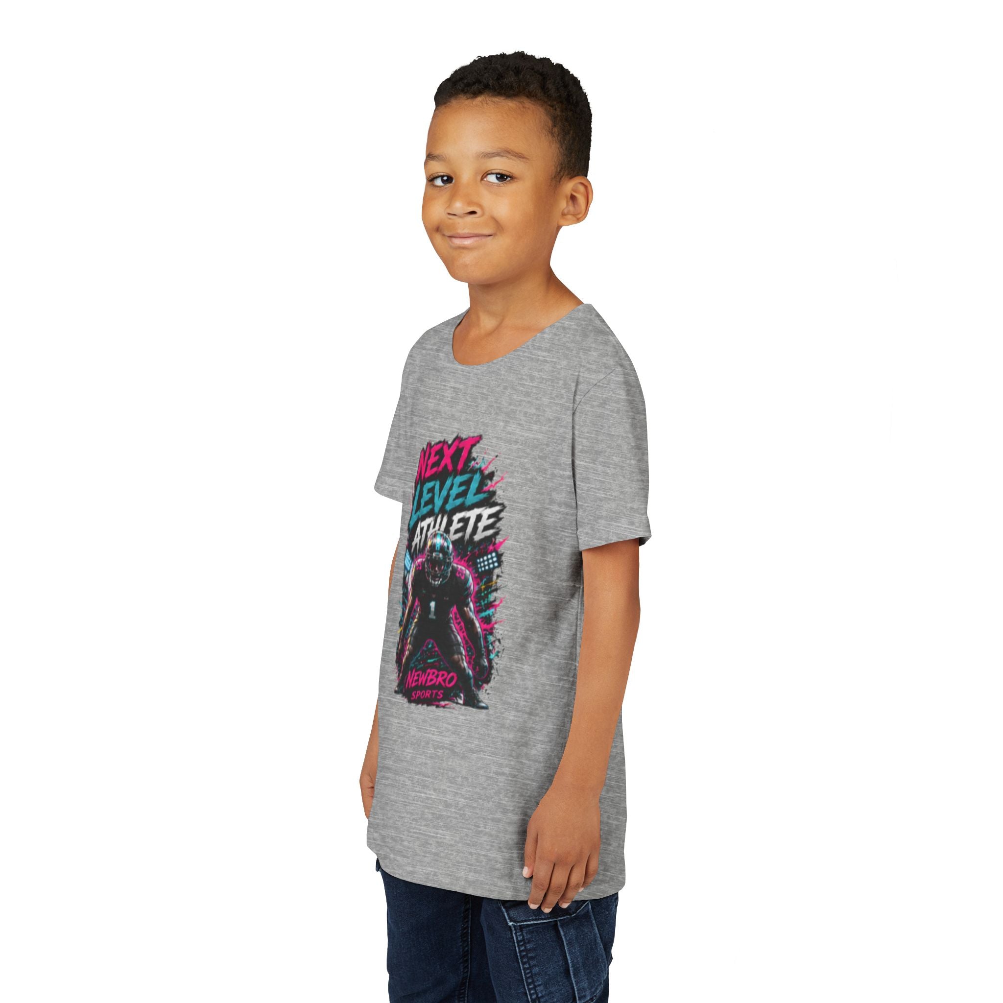 Youth Tee - "Next Level Athlete" Football Graphic Shirt