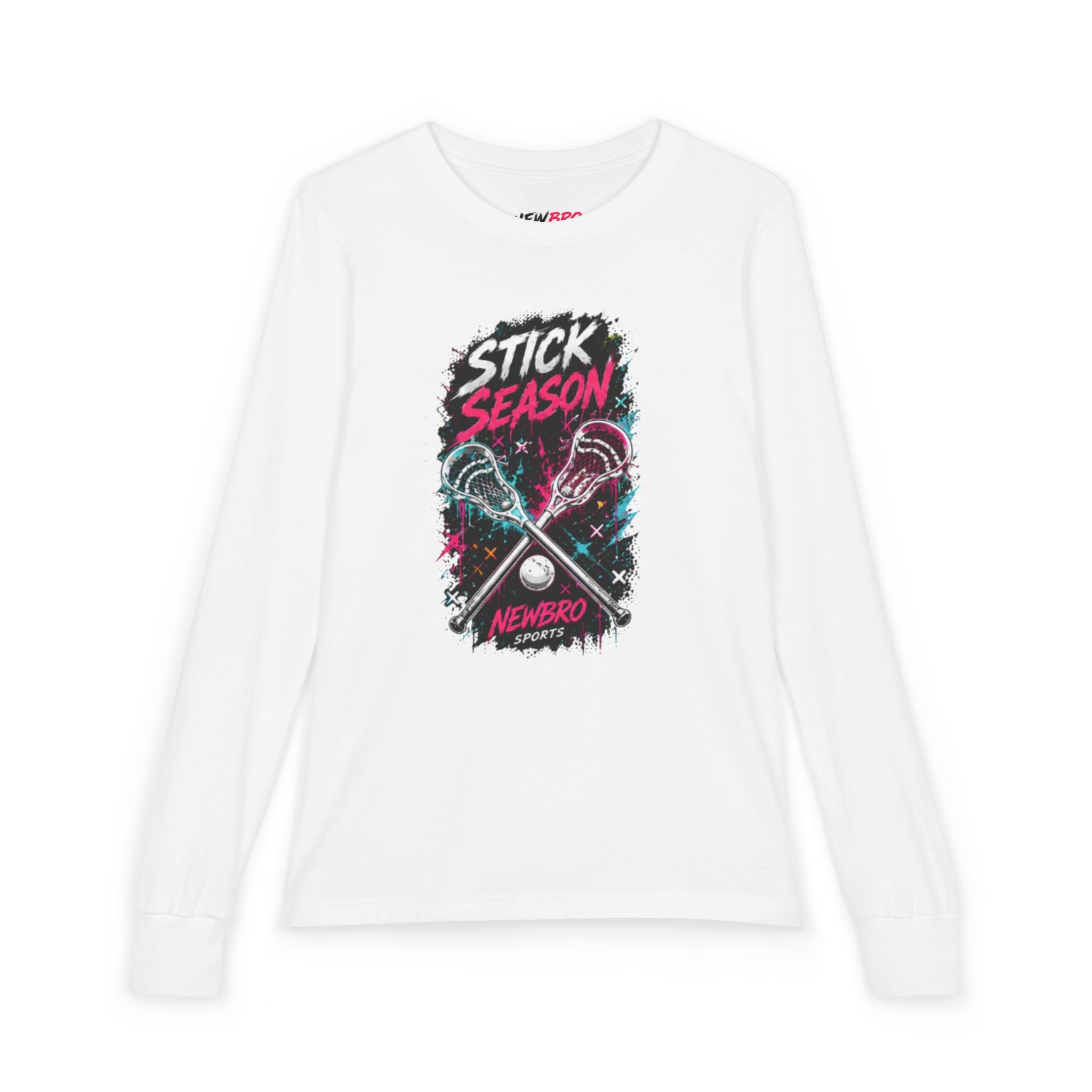 Stick Season Youth Long Sleeve Tee - Lacrosse Graphic "No Mercy"