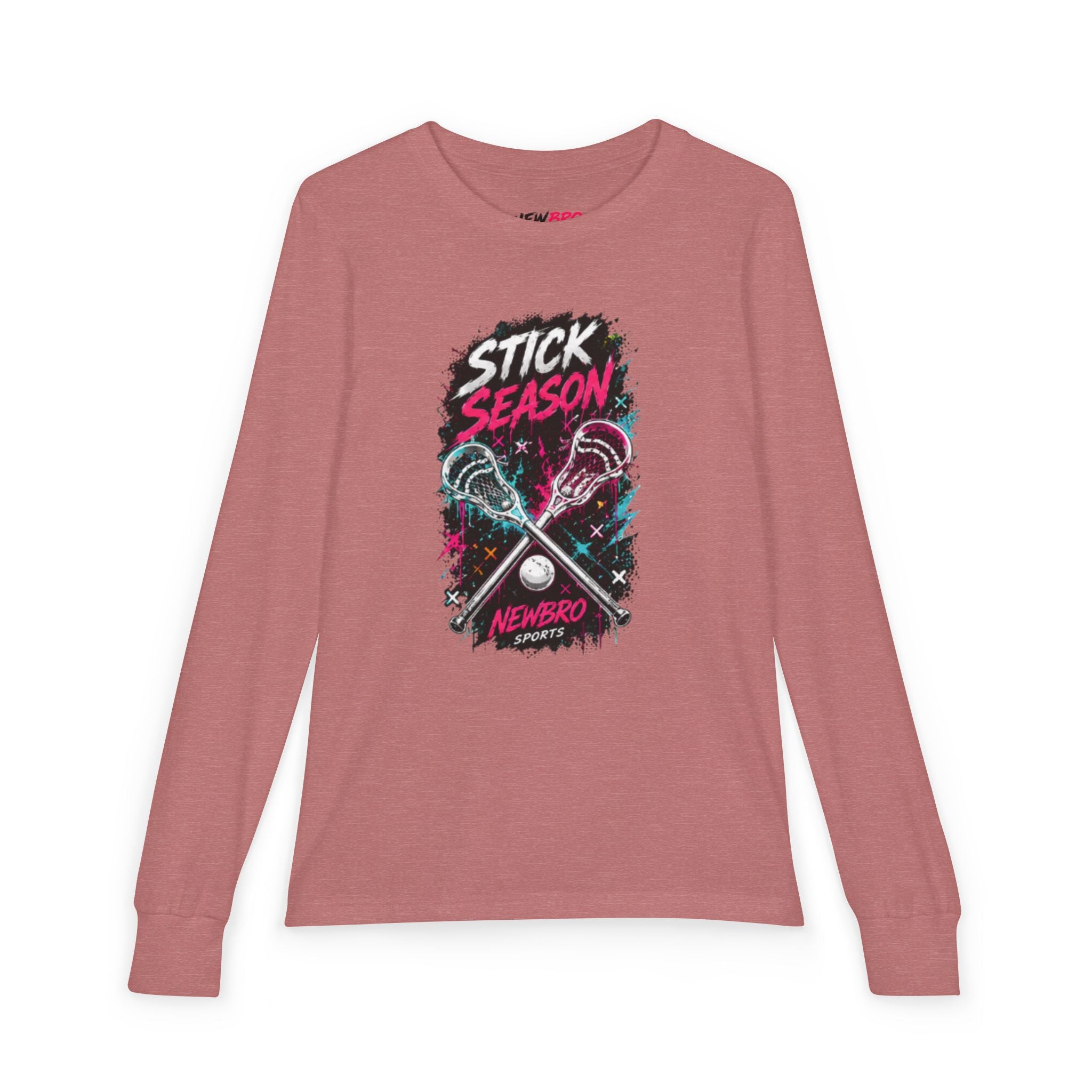 Stick Season Youth Long Sleeve Tee - Lacrosse Graphic "No Mercy"