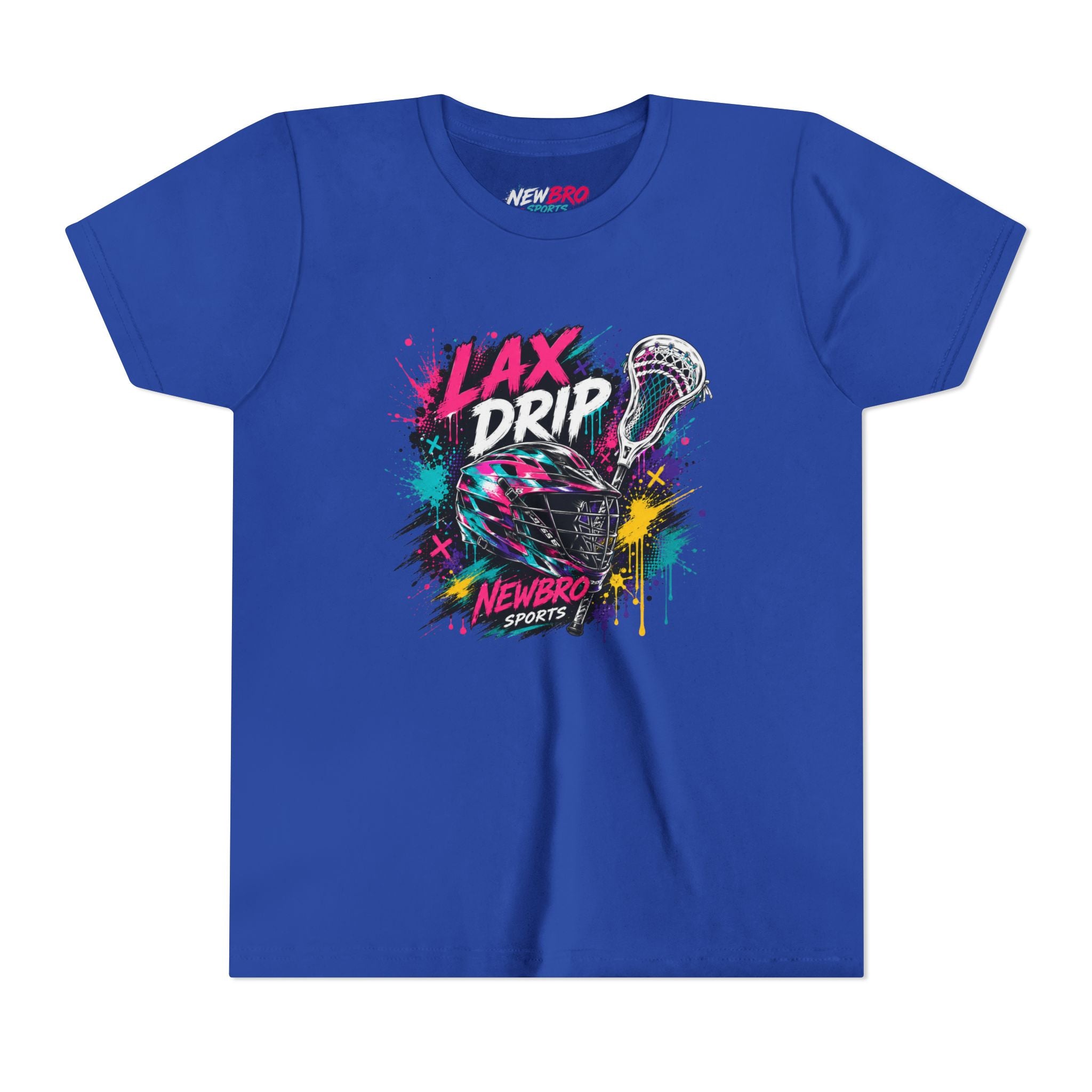 Youth Tee - 'LAX DRIP' Colorful Graffiti Lacrosse Tee