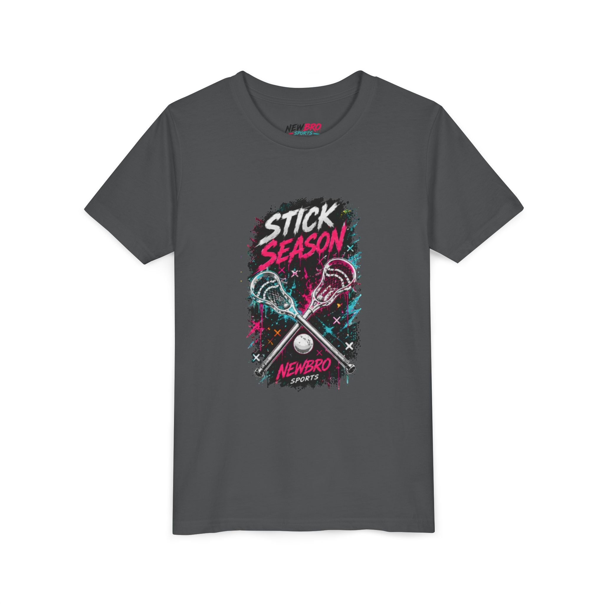 Youth Lacrosse Tee – "Stick Season" Graphic Short Sleeve