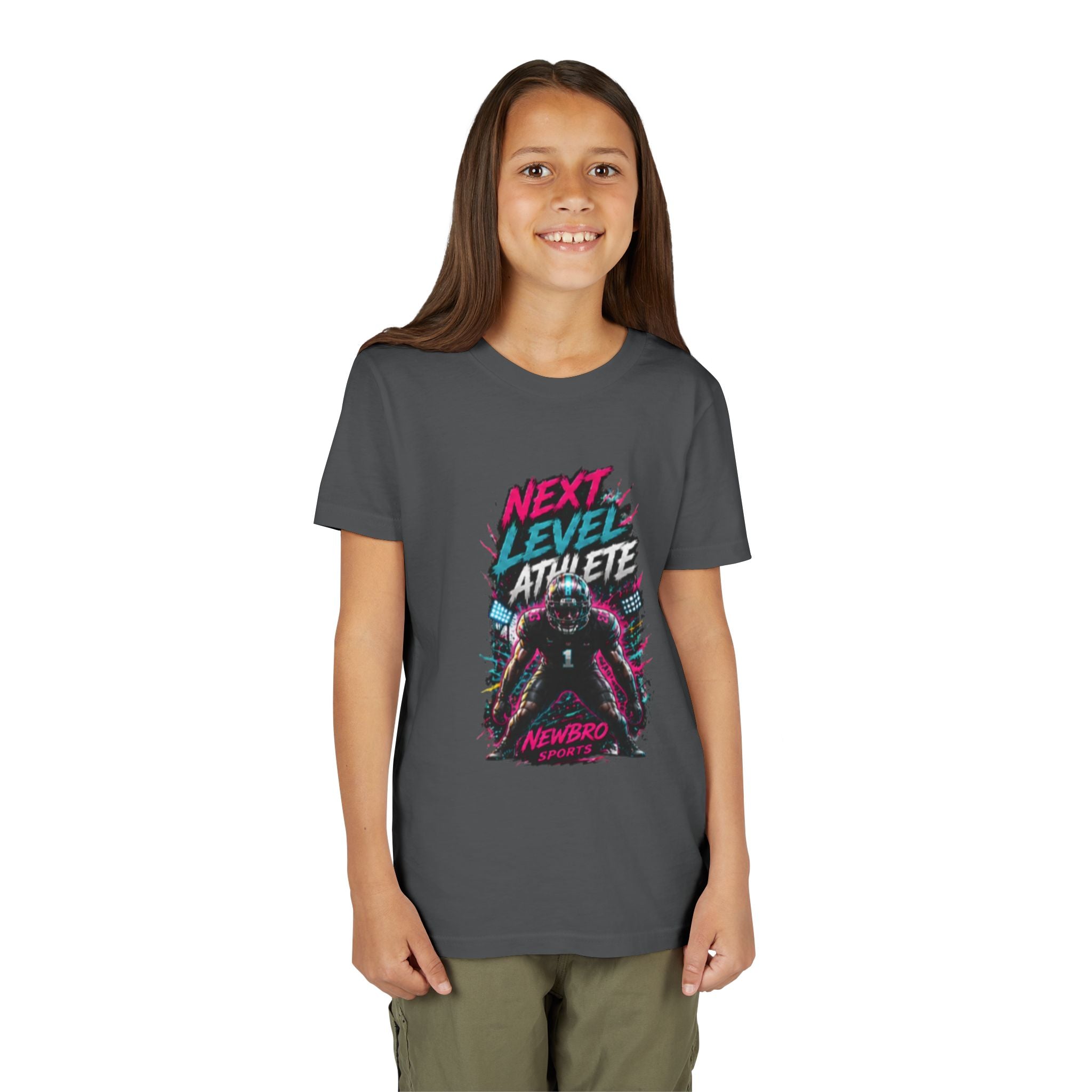 Youth Tee - "Next Level Athlete" Football Graphic Shirt