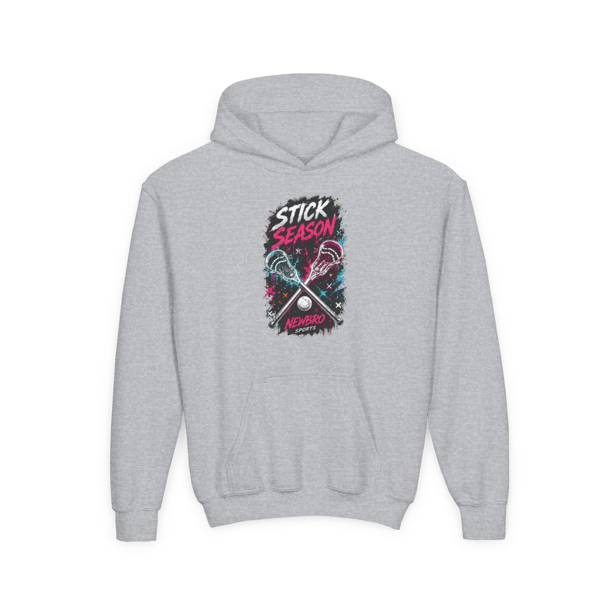Youth Lacrosse 'Stick Season' Hoodie – Retro Crossed Sticks Design