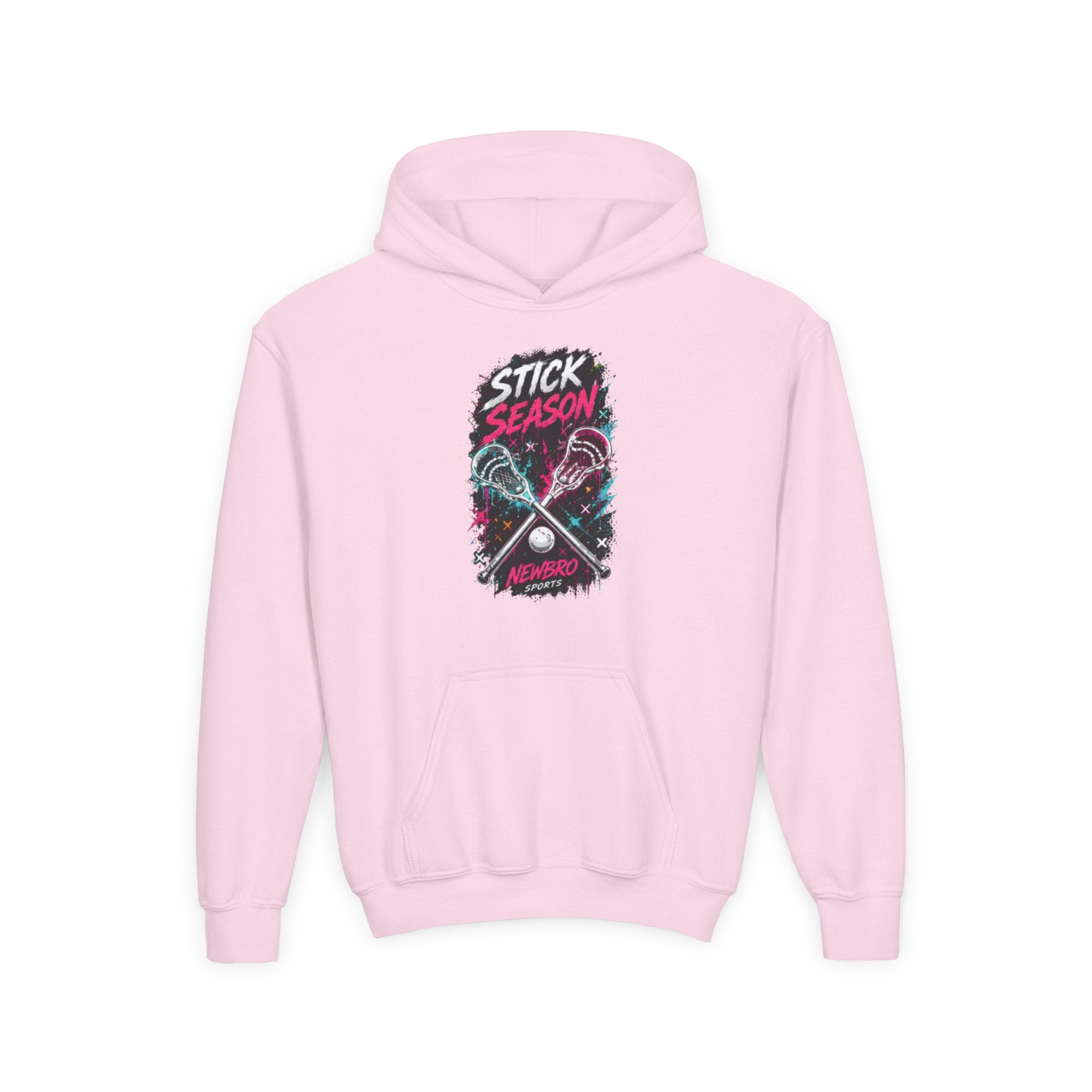 Youth Lacrosse 'Stick Season' Hoodie – Retro Crossed Sticks Design
