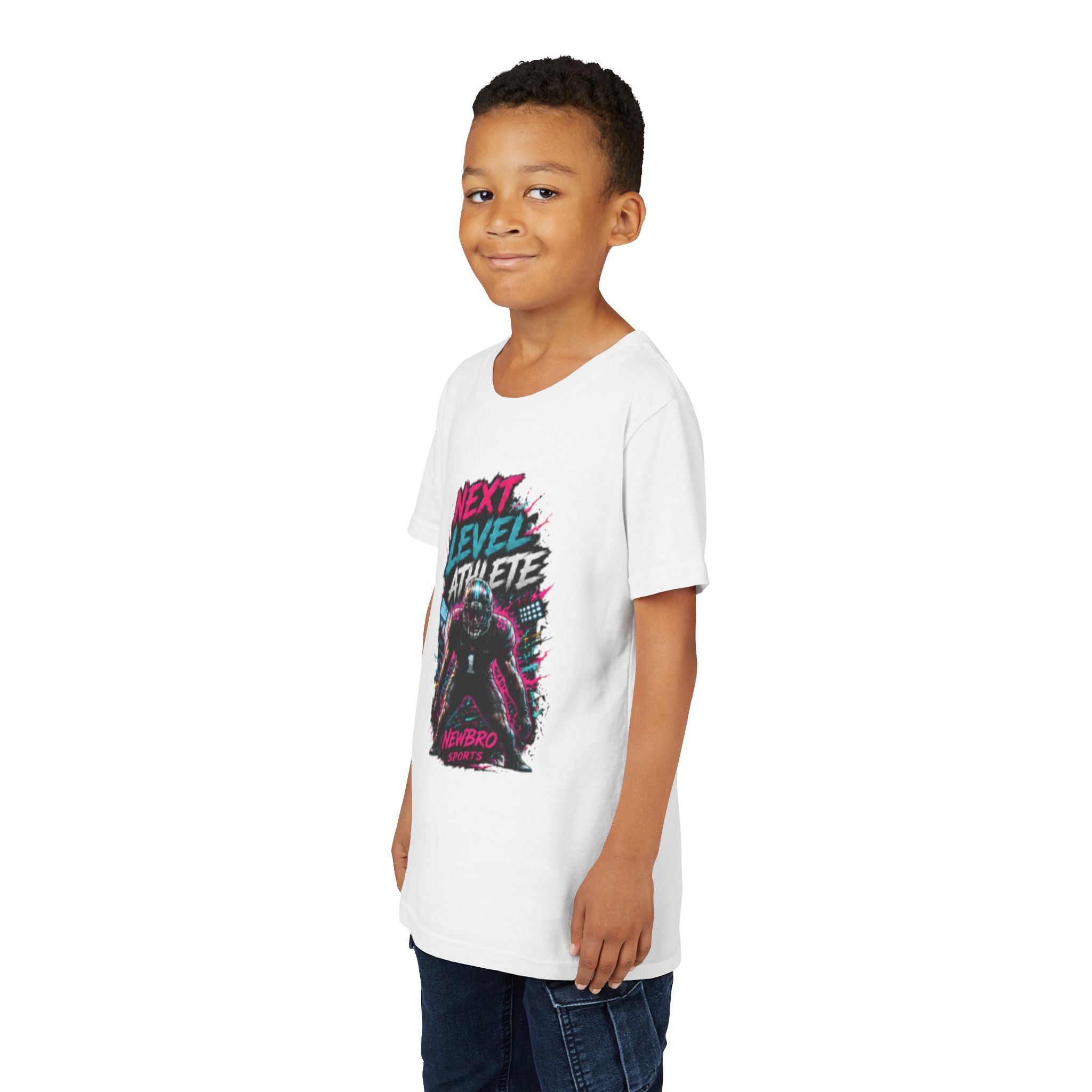 Youth Tee - "Next Level Athlete" Football Graphic Shirt
