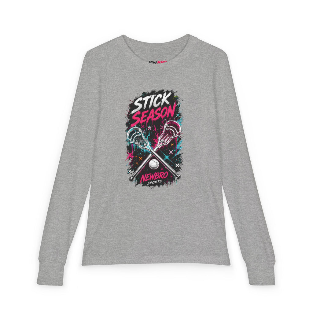 Stick Season Youth Long Sleeve Tee - Lacrosse Graphic "No Mercy"