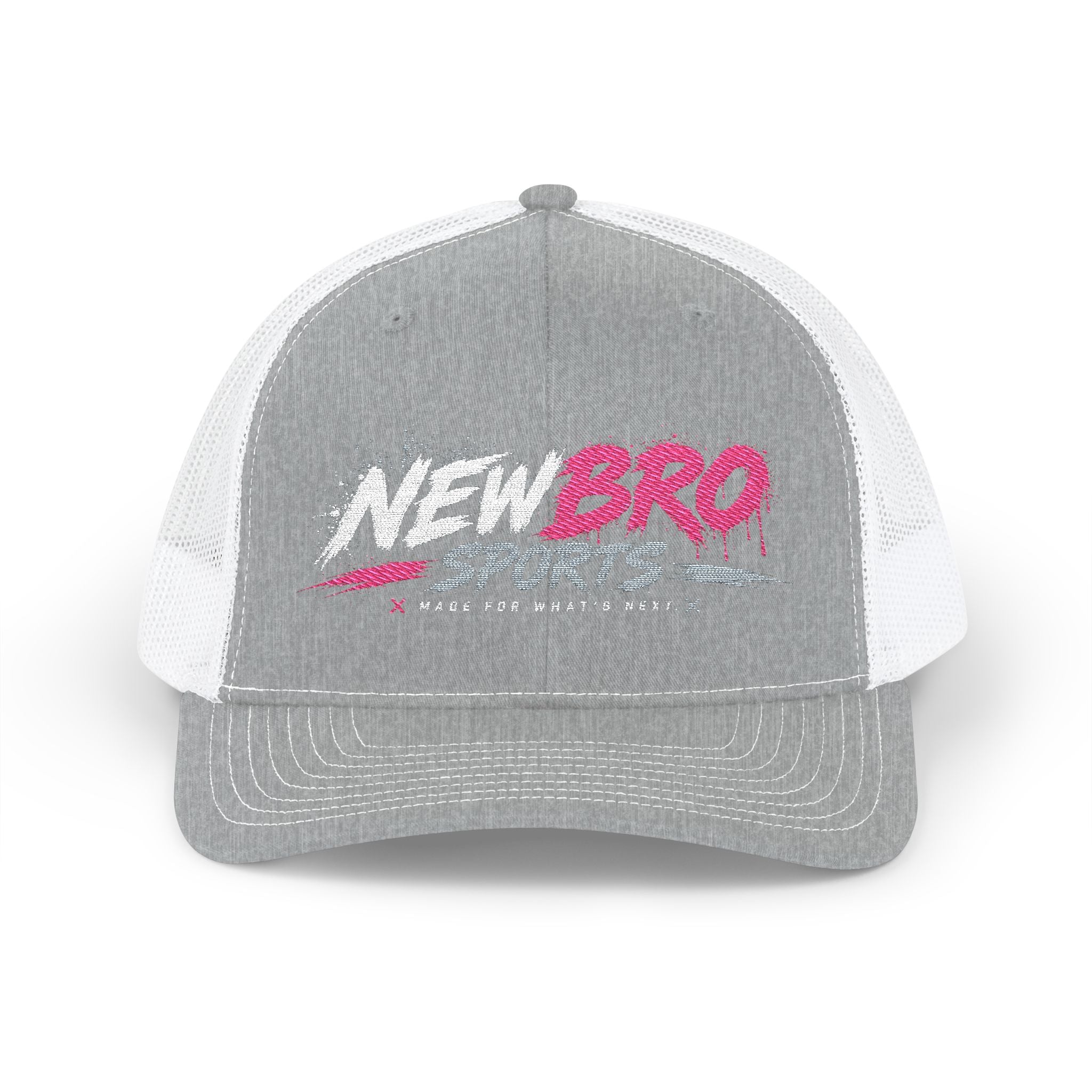 Snapback Trucker Cap — "New Bro Sports" Retro Paint-Style Logo