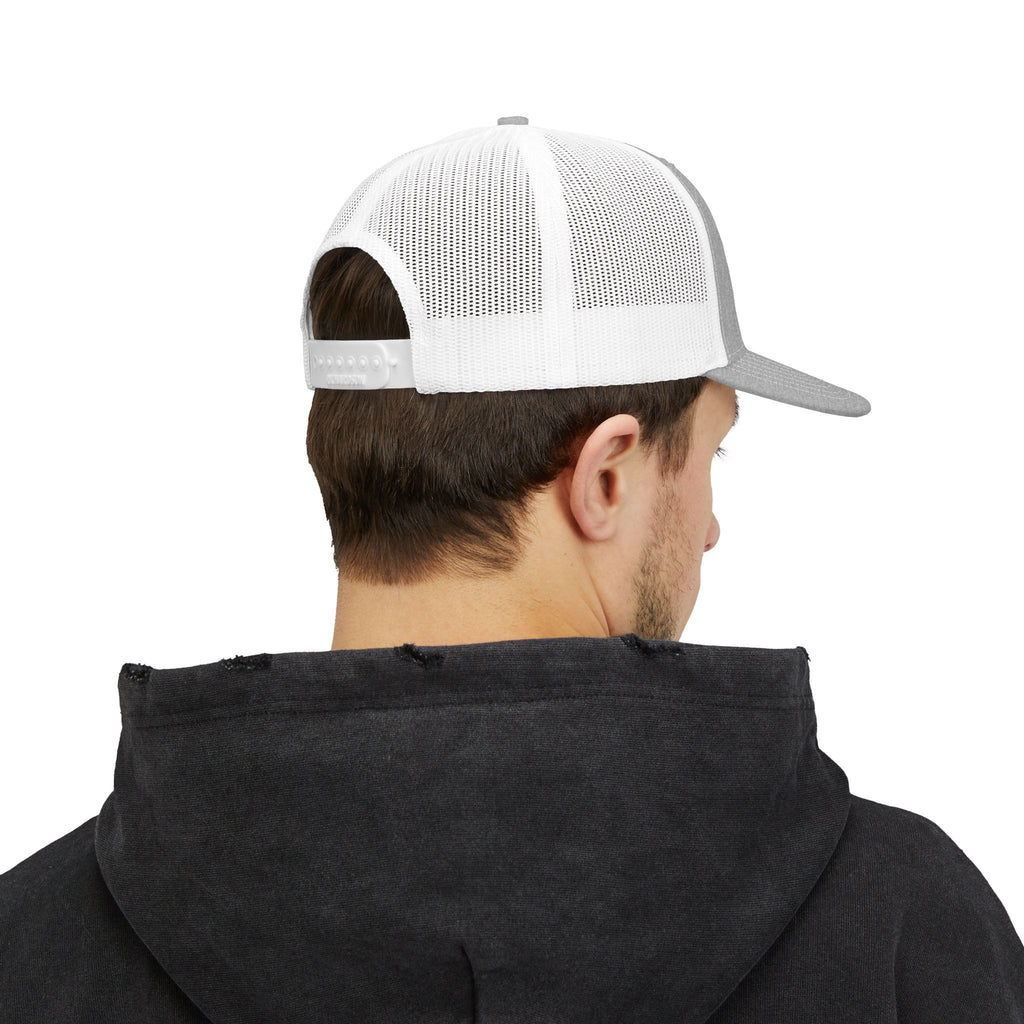 Snapback Trucker Cap — "New Bro Sports" Retro Paint-Style Logo