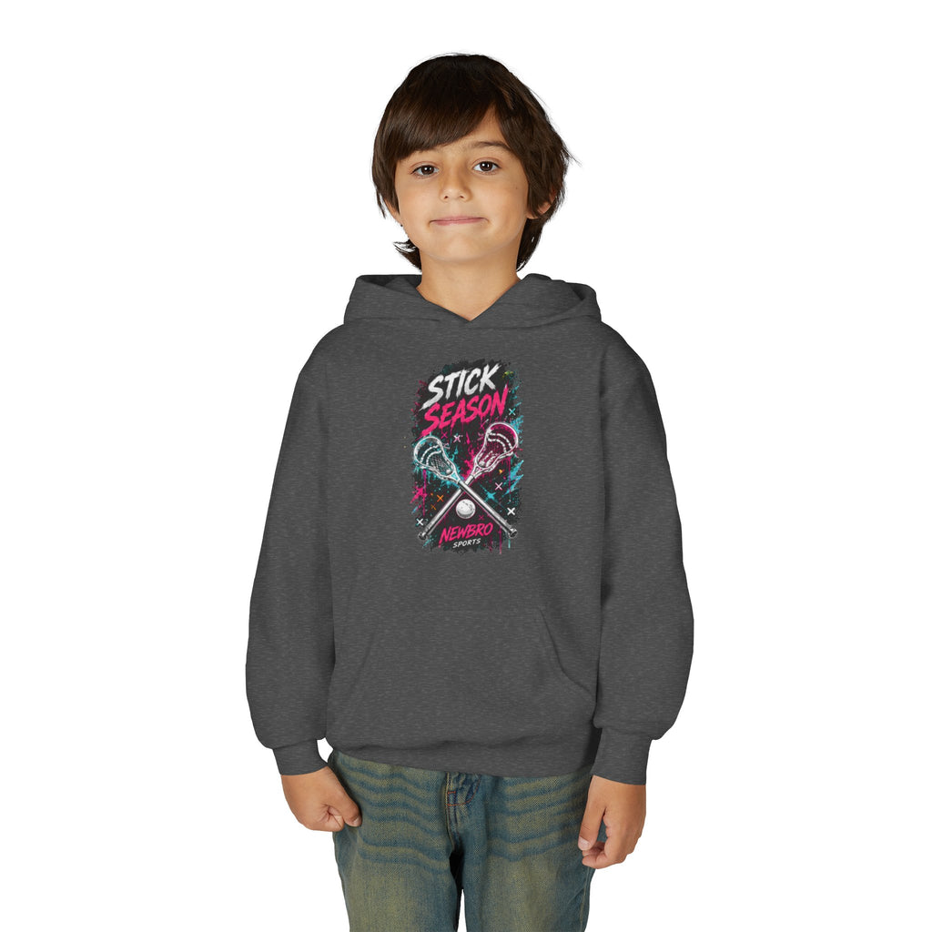 Youth Lacrosse 'Stick Season' Hoodie – Retro Crossed Sticks Design