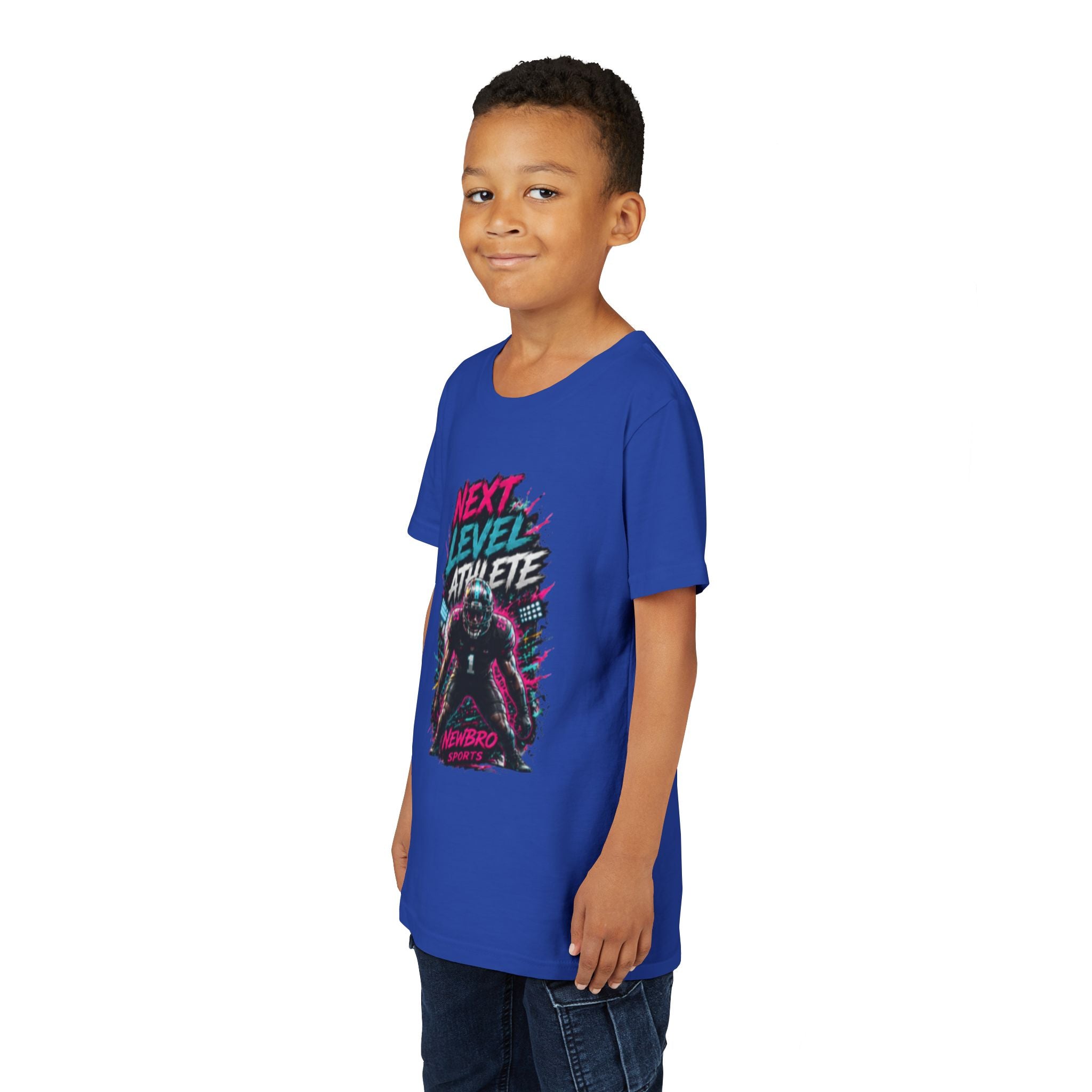 Youth Tee - "Next Level Athlete" Football Graphic Shirt