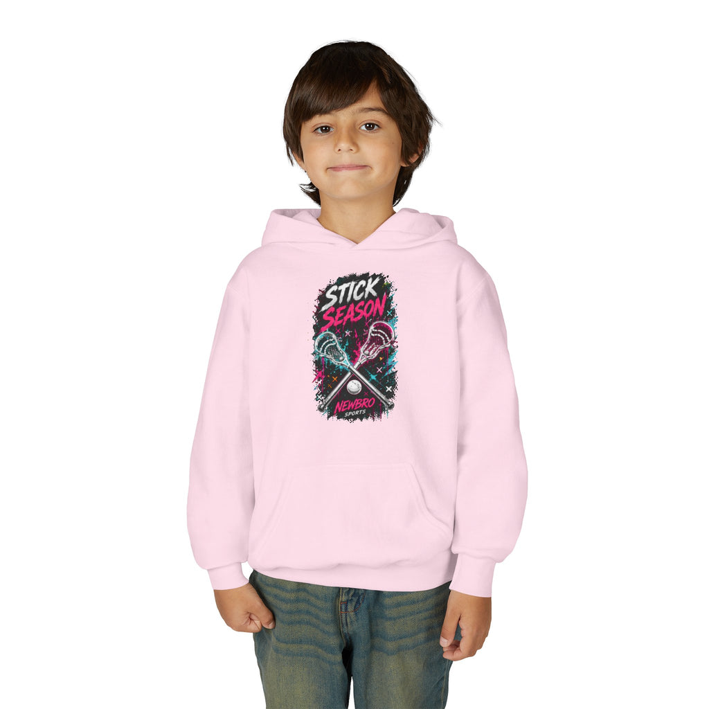Youth Lacrosse 'Stick Season' Hoodie – Retro Crossed Sticks Design