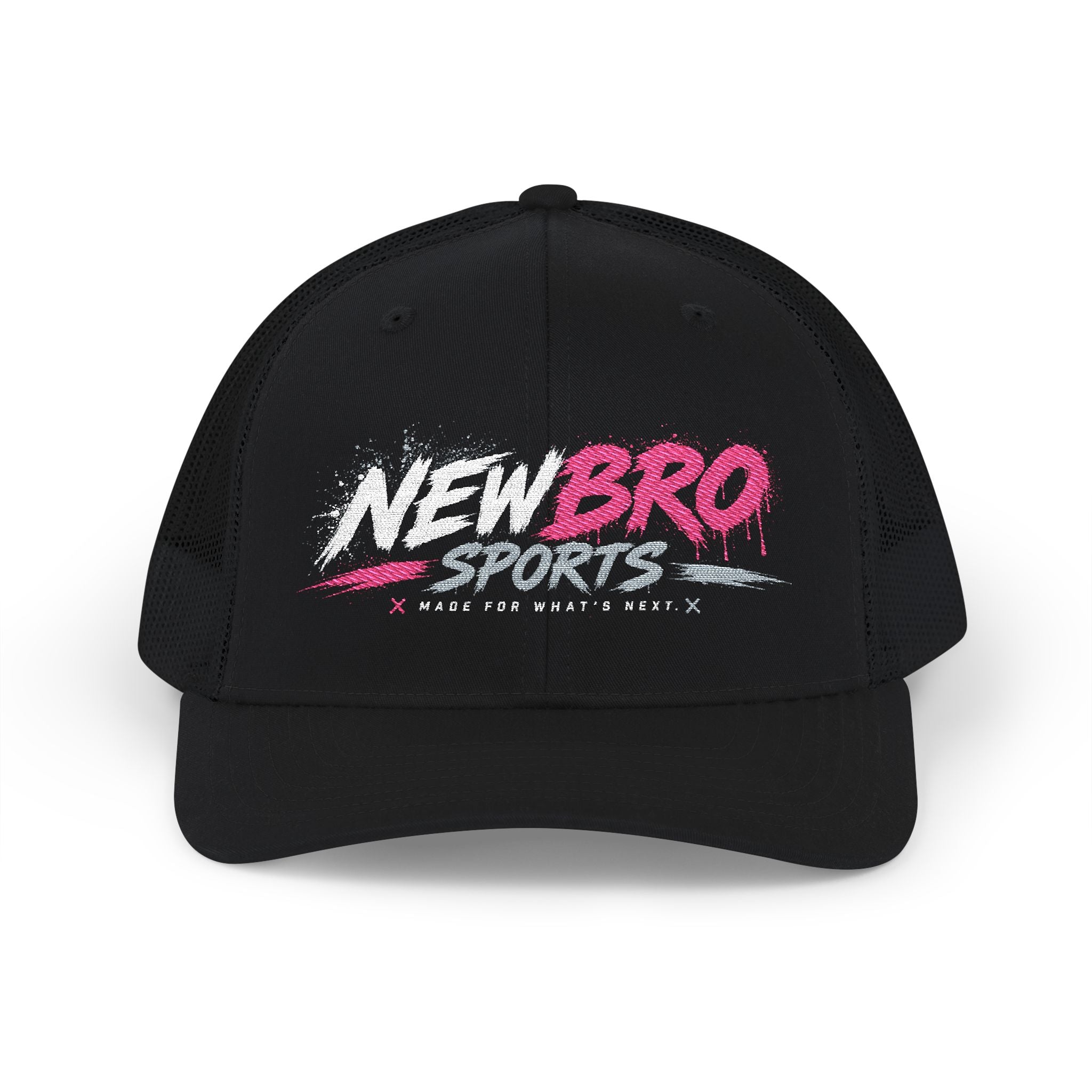 Snapback Trucker Cap — "New Bro Sports" Retro Paint-Style Logo
