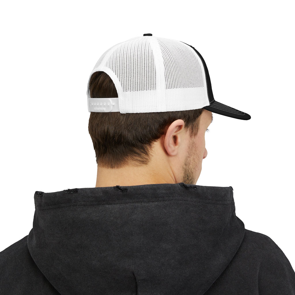 Snapback Trucker Cap — "New Bro Sports" Retro Paint-Style Logo