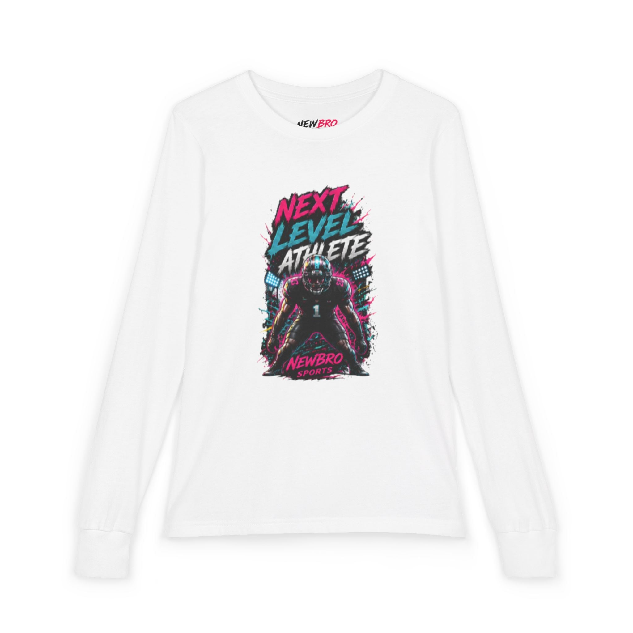 Next Level Athlete Youth Long Sleeve Tee — Retro Gamer Sports Graphic Shirt