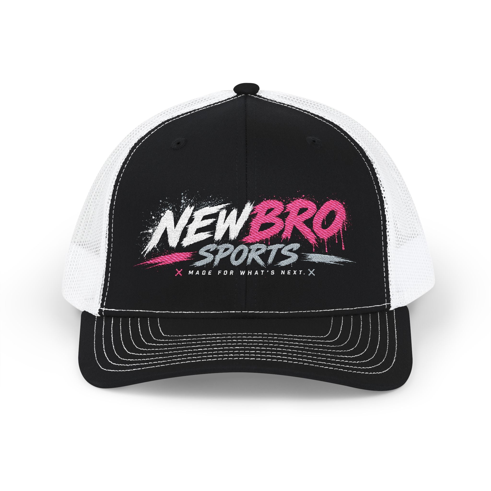 Snapback Trucker Cap — "New Bro Sports" Retro Paint-Style Logo
